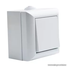   Falon kívüli kültéri nyomókapcsoló, fehér, IP54, 230V, 50Hz, 10A (05933)