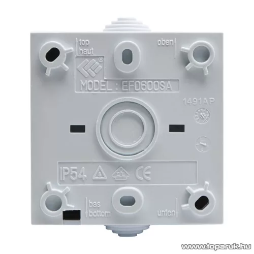 Falon kívüli kültéri nyomókapcsoló, fehér, IP54, 230V, 50Hz, 10A (05933)