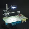 Fahrenheit LED-es világító paneltartó nagyítóval és krokodilcsipeszekkel, akár 10x nagyítás ekkel, 2x nagyítás (10103)