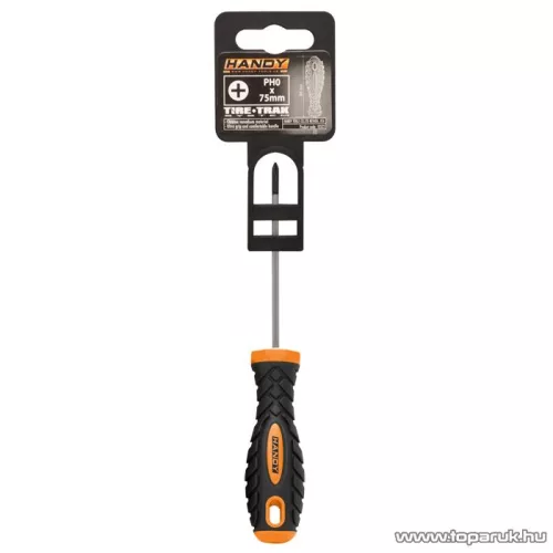 Handy TIRE TRAK gumírozott nyelű csavarhúzó, PH0 (10522)