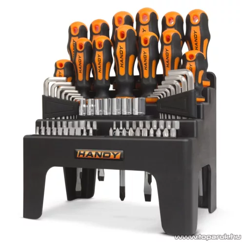 Handy 77 db-os csavarhúzó készlet imbusszokkal, krovákkal, bitfejekkel (10695)