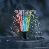 Garden of edeN 11225 Szolár napelemes szökőkút akkumulátorral, 6 db RGB színes LED-del, 180 x 40 mm