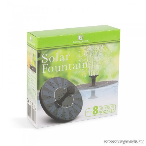 Garden of edeN 11226 Szolár napelemes szökőkút, fekete, 160 x 160 mm 