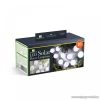 Garden of edeN 11227 Kültéri szolár lampion napelemes fényfüzér, 10 db fehér lampion, hidegfehér LED világítással, 3,7 m