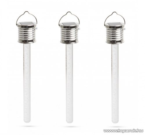 Garden of edeN 11247-3 RGB többszínű akasztható LED-es szolár napelemes kerti lámpa, buborékos, 175 x 30 mm, 3 db / SZETT