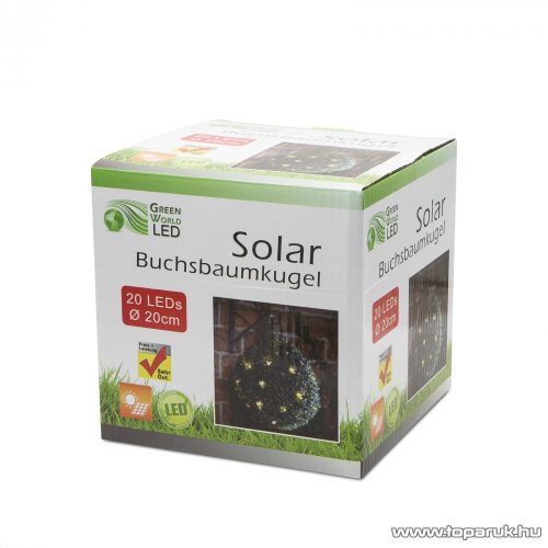 20 LED-es Kültéri szolár bukszus, 20 cm (11359)