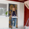 Mosható szúnyogháló függöny ajtóra, mágnessel záródó, 100 x 210 cm (mágneses szúnyogháló), napraforgós mintás