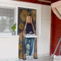   Mosható szúnyogháló függöny ajtóra, mágnessel záródó, 100 x 210 cm (mágneses szúnyogháló), napraforgós mintás