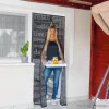 Mosható szúnyogháló függöny ajtóra, mágnessel záródó, 100 x 210 cm (mágneses szúnyogháló), feliratos mintás