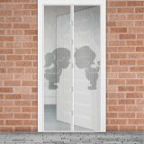   Mosható szúnyogháló függöny ajtóra, mágnessel záródó, 100 x 210 cm (mágneses szúnyogháló), Fiú + Lány mintás