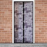   Mosható szúnyogháló függöny ajtóra, mágnessel záródó, 100 x 210 cm (mágneses szúnyogháló), lila pillangós mintával