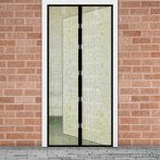   Mosható szúnyogháló függöny ajtóra, mágnessel záródó, 100 x 210 cm (mágneses szúnyogháló), virág mintás