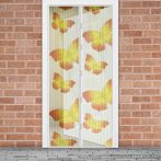   Mosható szúnyogháló függöny ajtóra, mágnessel záródó, 100 x 210 cm (mágneses szúnyogháló), sárga pillangós mintával