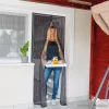 Mosható szúnyogháló függöny ajtóra, mágnessel záródó, 100 x 210 cm (mágneses szúnyogháló), LOVE felirattal