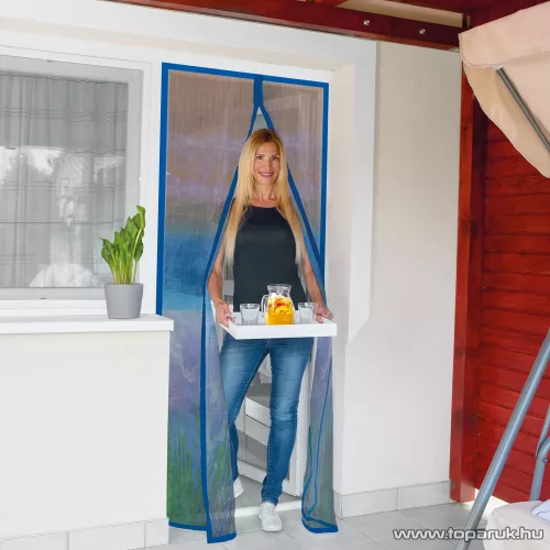 Mosható szúnyogháló függöny ajtóra, mágnessel záródó, 100 x 210 cm (mágneses szúnyogháló), tengerpart