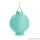 Garden of edeN 11399F-TU Szolár napelemes kerti lampion, türkiz színű, hidegfehér LED világítással, 21 cm átmérő
