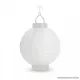 Garden of edeN 11399F-WH Szolár napelemes kerti lampion, fehér színű, hidegfehér LED világítással, 21 cm átmérő