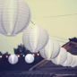   Garden of edeN 11399F-WH Szolár napelemes kerti lampion, fehér színű, hidegfehér LED világítással, 21 cm átmérő