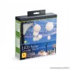 Garden of edeN 11399F-WH Szolár napelemes kerti lampion, fehér színű, hidegfehér LED világítással, 21 cm átmérő