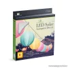 Garden of edeN 11399H-TU Szolár napelemes kerti lampion, türkiz színű, hidegfehér LED világítással, 28 cm átmérő