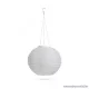 Garden of edeN 11399H-WH Szolár napelemes kerti lampion, fehér színű, hidegfehér LED világítással, 28 cm átmérő