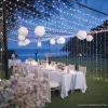 Garden of edeN 11399H-WH Szolár napelemes kerti lampion, fehér színű, hidegfehér LED világítással, 28 cm átmérő