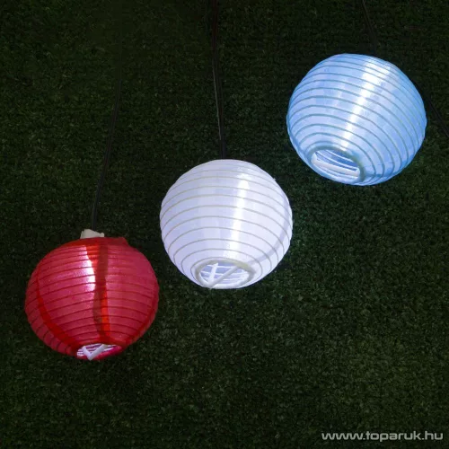 delight LED-es szolár napelemes lampion világító fényfüzér szett, 10 db-os (11401) - készlethiány