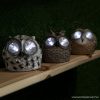delight LED-es szolárlámpa, napelemes kerti lámpa, bagoly állatfigurával, 3 féle színben (11426A)