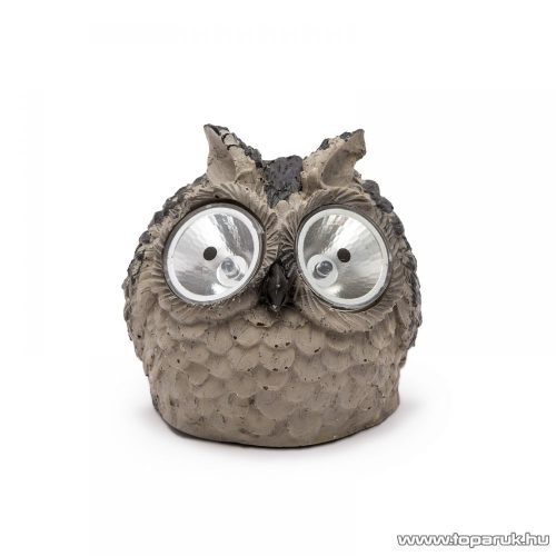 delight LED-es szolárlámpa, napelemes kerti lámpa, bagoly állatfigurával, 3 féle színben (11426A)