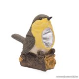   LED-es napelemes szolár világítás, állatfigura design, barna-sárga madárka