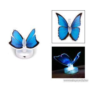   delight 11434-05 Beltéri elemes LED-es világító pillangó dísz, 1 db színváltós LED-del (kék)