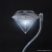 LED-es szolár lámpa, rozsdamentes acél, gyémánt design, 29 cm (11436)