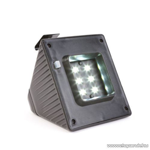 Garden of edeN 11443 Napelemes szolár ereszcsatorna és kerítés fény, 6 hidegfehér SMD LED-del, fekete 