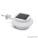   LED-es szolár lámpa, napelemes kerti lámpa, ereszcsatorna / kerítés fény, 3 LED-del, fehér (11445)