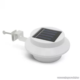   LED-es szolár lámpa, napelemes kerti lámpa, ereszcsatorna / kerítés fény, 3 LED-del, fehér (11445)