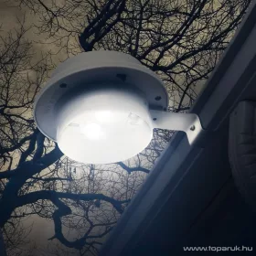   LED-es szolár lámpa, napelemes kerti lámpa, ereszcsatorna / kerítés fény, 3 LED-del, fehér (11445)