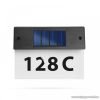 Szolár házszámfény, átlátszó plexi, hidegfehér LED világítással, 18 x 20 cm (11446C)