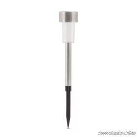   LED-es napelemes kerti szolár lámpa, fém, hidegfehér fénnyel (11702A)