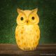Napelemes kerti lámpa, világító szolár figura, 10 x 16 cm, bagoly (11705A)