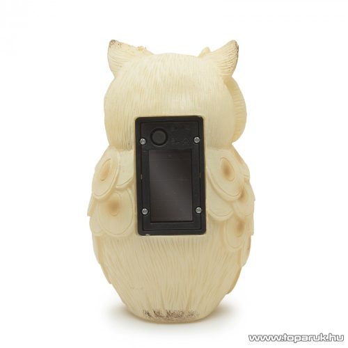 Napelemes kerti lámpa, világító szolár figura, 10 x 16 cm, bagoly (11705A)