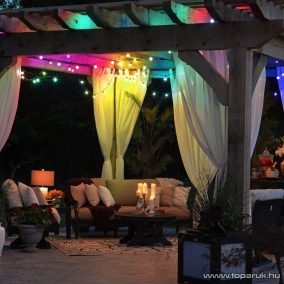   Garden of edeN 11746 Kültéri napelemes szolár SMART bluetooth okos fényfüzér + távirányító, 15 db RGBIC LED-del, 6,5 m hosszú