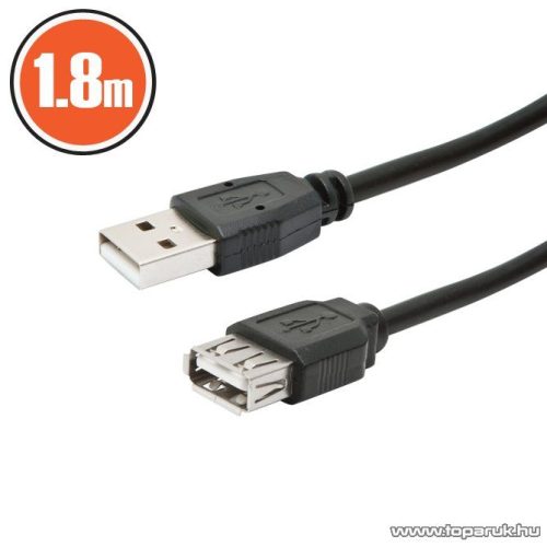 delight USB hosszabbító kábel, A aljzat - A dugó, 1,8 m (20315)