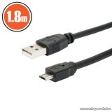   delight USB kábel 2.0 A dugó - B dugó (micro) 1,8 m (20326)