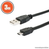 delight USB kábel 2.0 A dugó - B dugó (micro) 3 m (20327)