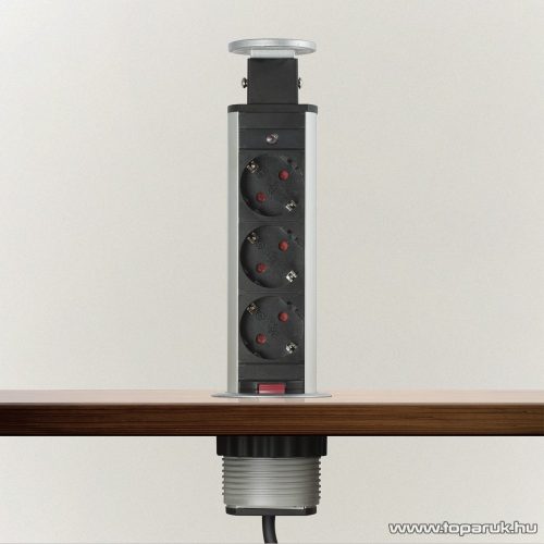 Rejtett elosztó 3-as, 1,5 m vezetékkel, króm (20430C)