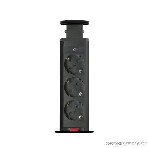 Rejtett elosztó 3-as, 1,5 m vezetékkel, matt fekete (20430MB)