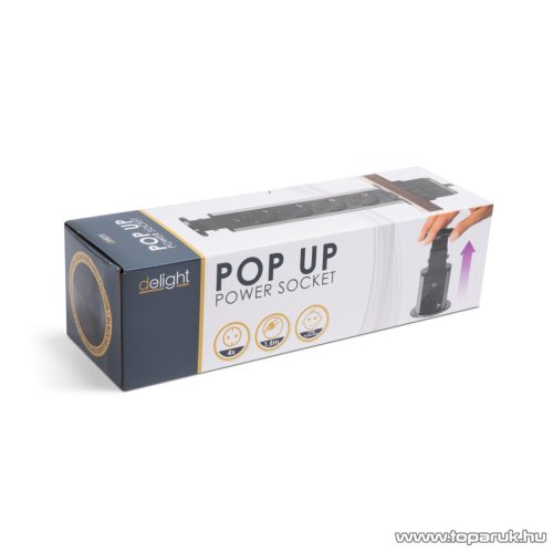 Rejtett elosztó 4-es, 1,5 m vezetékkel, szálcsiszolt fekete (20431BB)