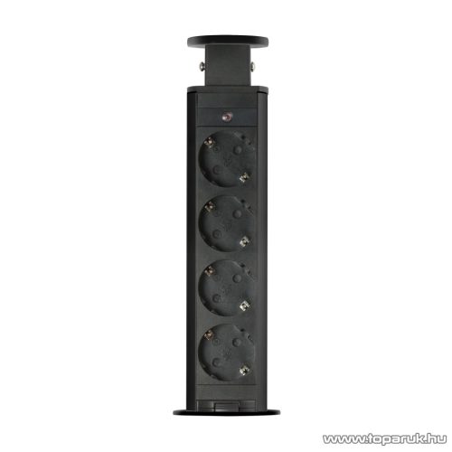 Rejtett elosztó 4-es, 1,5 m vezetékkel, matt fekete (20431MB)