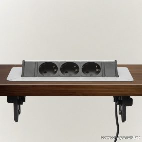   Rejtett elosztó, 3-as, 1,5 m kábelhossz, FLIP-UP kivitel, szálcsiszolt (20440B)