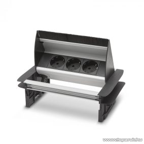   Delight 20441 Rejtett elosztó kábelkivezető nyílással, 3-as, felnyíló kivitel, szálcsiszolt